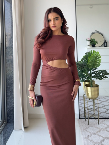 Caramel Curve Bodycon Dress