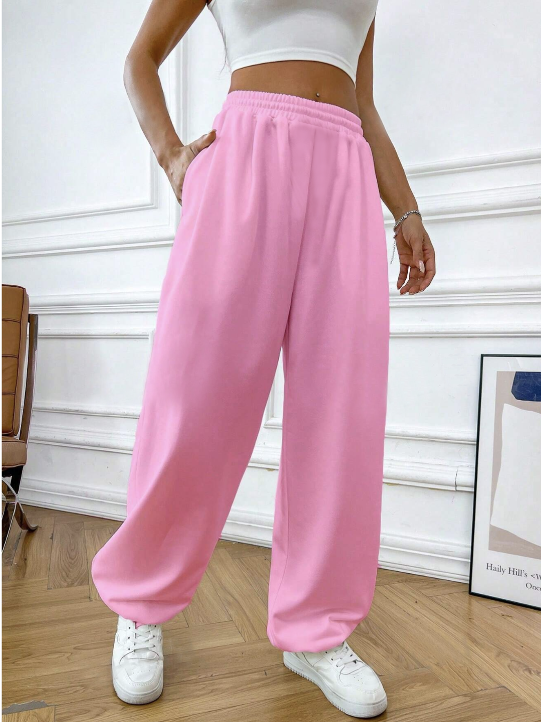 Baby Pink Fleece Jogger