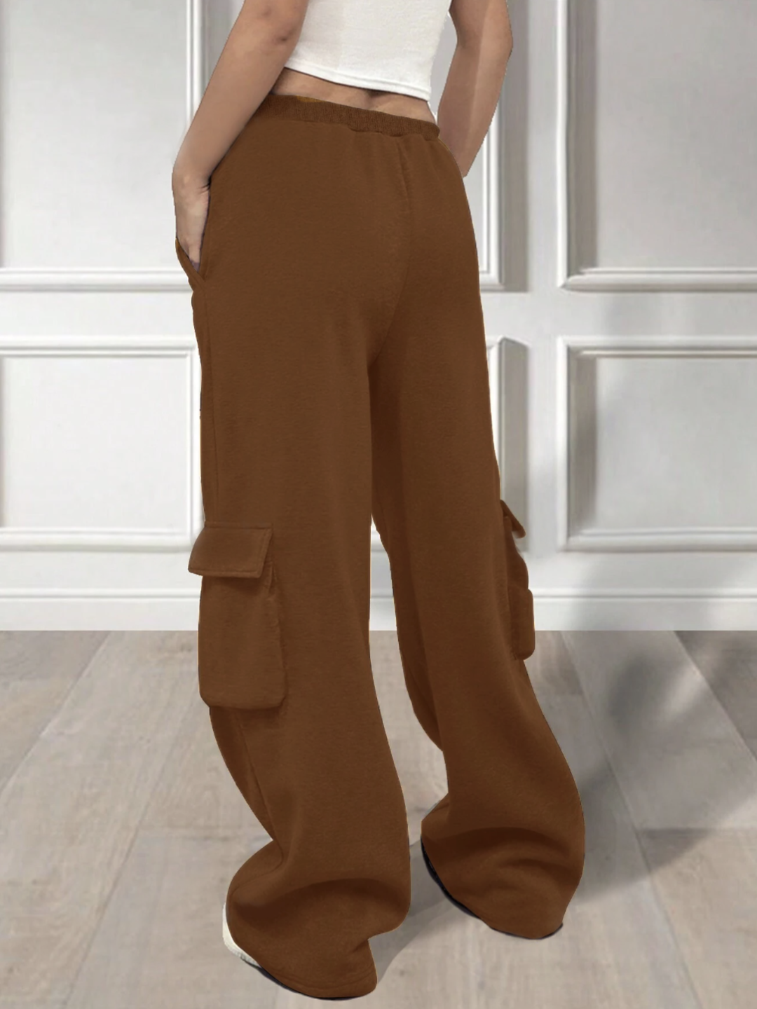 Brown Wide Leg Jogger