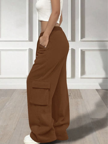 Brown Wide Leg Jogger