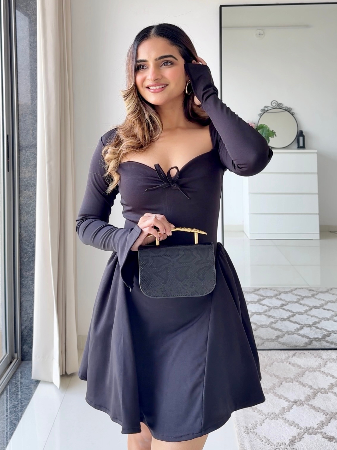 Sweetheart Black Mni Dress